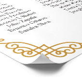 Hochzeitssitzdiagramm, Kalligrafie mit benutzerdef Poster (Ecke)