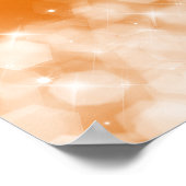 Hochzeitssitzdiagramm Party Sparkle Orange Poster (Ecke)