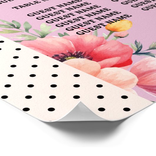 Hochzeitssitze 12 Plattenmusik der 50er Jahre Poster (Ecke)