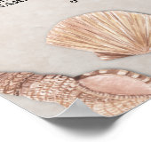 Hochzeitssitze 8 Sitzplätzen Muscheln Ozean Poster (Ecke)