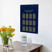 Hochzeitssitze der Marine Blue & Glam Gold Confett Foliendrucke (Ablage(Küche))