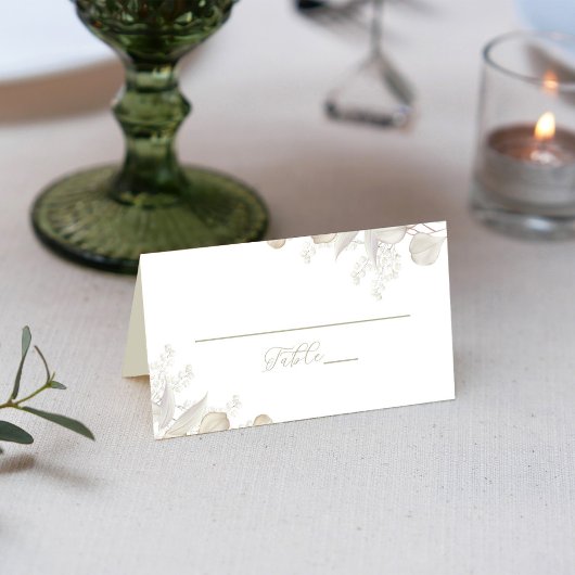 Hochzeitssitze für Grüne Wasserfarbe Empfang Platzkarte