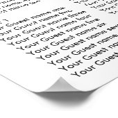 Hochzeitssitze für Korallen, Marine und Silver Flo Poster (Ecke)