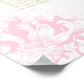 Hochzeitssitze in Rosa und Gold Poster (Ecke)