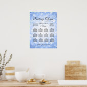 Hochzeitssitzkarte Blue Winter Wonderland Poster (Küche)