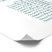 Hochzeitssitzkarte Landschaft Landschaft 13 Tische Poster (Ecke)