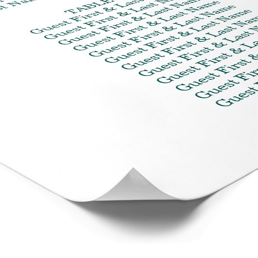 Hochzeitssitzkarte Landschaft Landschaft 13 Tische Poster (Ecke)