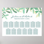 Hochzeitssitzkarte Landschaft Landschaft 13 Tische Poster (Vorne)