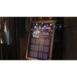 Hochzeitssitzkarte mit Mason Jars Poster