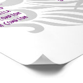 Hochzeitssitzkarte - Pfauengefühlt Poster (Ecke)