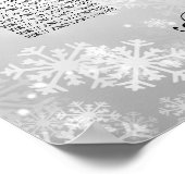 Hochzeitssitzkarte Silver Winter Wonderland Poster (Ecke)