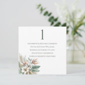 Hochzeitssitzkarte - tropische Eleganz Einladung (Stehend Vorderseite)