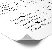 Hochzeitssitzkarten Gilded Wildblume Poster (Ecke)