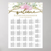 Hochzeitssitzkarten Gilded Wildblume Poster (Vorne)