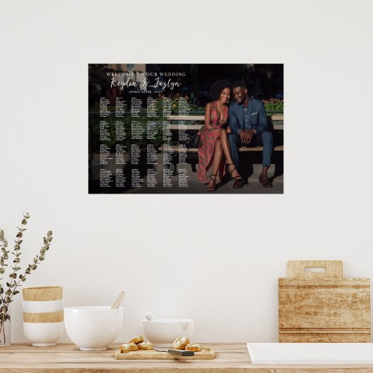 Hochzeitssitzplan für Fotos Poster (Küche)