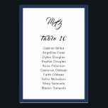 Hochzeitssitzplan für Navy-Blue-Frame-Singles Tischnummer<br><div class="desc">Klassischer Navy Blue Frame. Elegante Hochzeitssitzplan Single Tischnummer.</div>