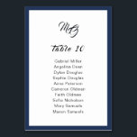 Hochzeitssitzplan für Navy-Blue-Frame-Singles Tischnummer<br><div class="desc">Klassischer Navy Blue Frame. Elegante Hochzeitssitzplan Single Tischnummer.</div>
