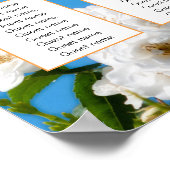 Hochzeitssitzplan für Rosenblüten Poster (Ecke)