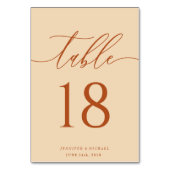 Hochzeitssitzplan Tischnummer (Vorderseite)