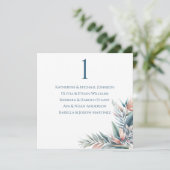 Hochzeitssitzplan - tropischer Traum Einladung (Stehend Vorderseite)