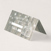 Hochzeitssitzplatz Tischnummer Holz Mason Jars (Vorderseite)