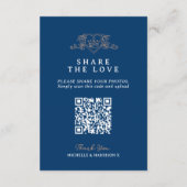 Hochzeitsskala Liebe Herzkronenmonogramm weiß Begleitkarte (Rückseite)