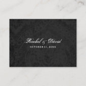 Hochzeitsskeleton Black Gray Heart BLANK Platzkart Platzkarte (Rückseite)