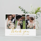 Hochzeitsskript dank Gold Foil Card Fotos Folieneinladung (Stehend vorne)
