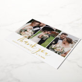 Hochzeitsskript dank Gold Foil Card Fotos Folieneinladung (Gedreht)
