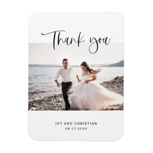 Hochzeitsskript Danke Foto Magnet