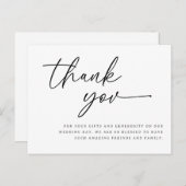 Hochzeitsskript danke Karte danke Ihnen Nachricht (Vorne/Hinten)