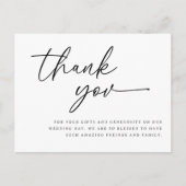 Hochzeitsskript danke Karte danke Ihnen Nachricht (Vorderseite)