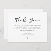 Hochzeitsskript danke Karte Gäste Gäste (Vorne/Hinten)