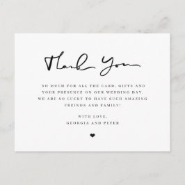 Hochzeitsskript danke Karte Gäste Gäste