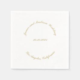Hochzeitsskript, eigene, gekrümmte Textnamen, eleg Serviette