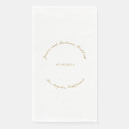 Hochzeitsskript, eigene, gekrümmte Textnamen, eleg Serviette