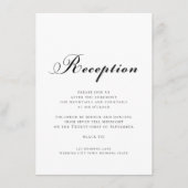 Hochzeitsskript-Empfang Begleitkarte (Vorderseite)
