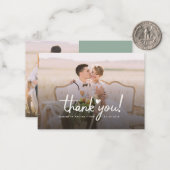 Hochzeitsskript-Foto-Budget Danke-Karte Mitteilungskarte (Vorderseite/Rückseite Beispiel)