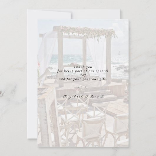 Hochzeitsskript Foto danke (Rückseite)