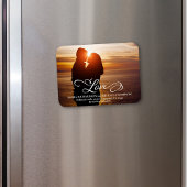 Hochzeitsskript-Foto für die Liebe speichern Magnet