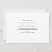 Hochzeitsskript Foto mit Handschrift Dankeskarte (Rückseite)