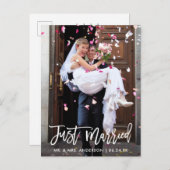 Hochzeitsskript - Foto nur verheiratet Postkarte (Vorne/Hinten)