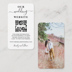 Hochzeitsskript-Foto QR CODE Begleitkarte