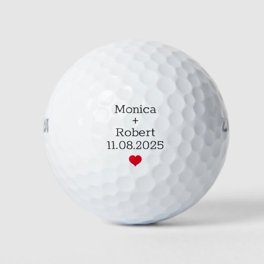 Hochzeitsskript für Braut und Gräuel Golfball (Vorderseite)