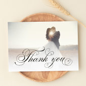 Hochzeitsskript für Foto-Kalligrafie Dankeskarte