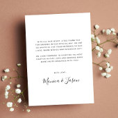 Hochzeitsskript für Foto-Rahmen Dankeskarte