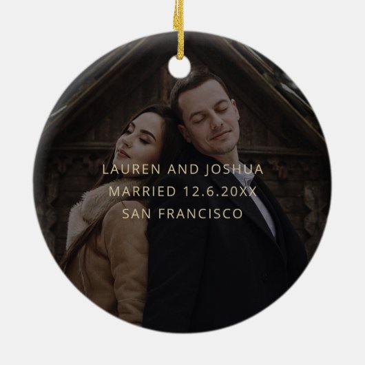 | Hochzeitsskript für Fotos Keramik Ornament (Hinten)