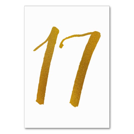 Hochzeitsskript - Lässige Tischnummer - 17 (Vorderseite)