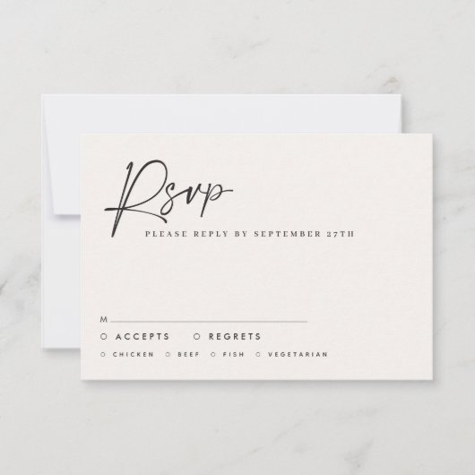 Hochzeitsskript moderne Schwarz-weiße Schrift eleg Einladung (Vorderseite)