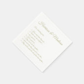 Hochzeitsskript-Namen Couple Fun Facts sage green Serviette (Ecke)